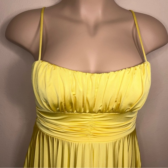 Juniors XL Speechless Yellow Event Party Formal Dress Prom Cocktail Pleated - Picture 15 of 15